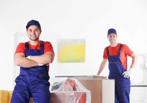 Packing materials and furniture handling for a local move