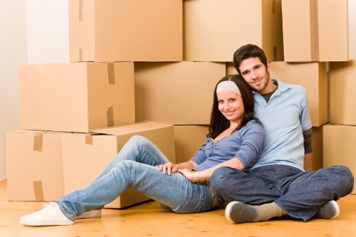 Professional movers assisting with a residential move near St Pancras