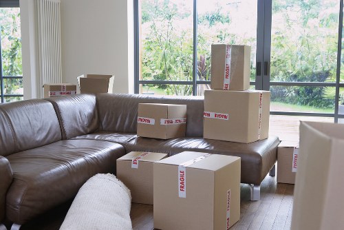 Loading household items into a removal van in St Pancras