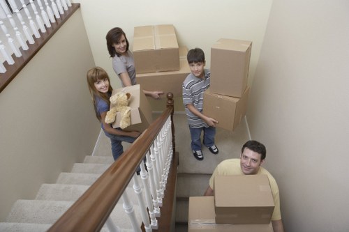 Business and home items prepared for man and van removals in St Pancras